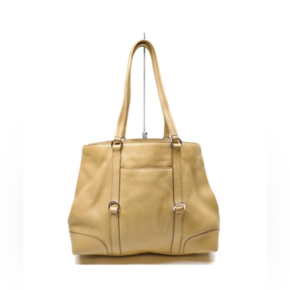 Prada Beige Leather Tote Purse EUC - Picture 1 of 13